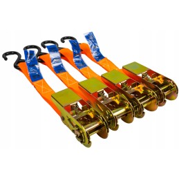 Transport belts in a suitcase with tensioner 4m 25mm 0 68t set of 4 pieces