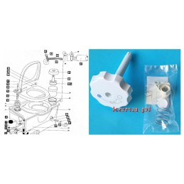 Thetford toilet latch mechanism flush parts