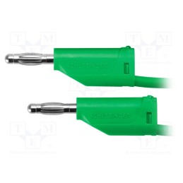 1 pcs x SCHu00dcTZINGER - MFK 15 / 1 / 25 / GN - Test lead, 70VDC, 33VAC, 16A, banana plug 4mm,both sides, green