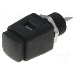 1 pcs x SCHu00dcTZINGER - ESD 498 / SW - Laboratory clamp, black, 70VDC, 16A, screw, nickel, polyamide