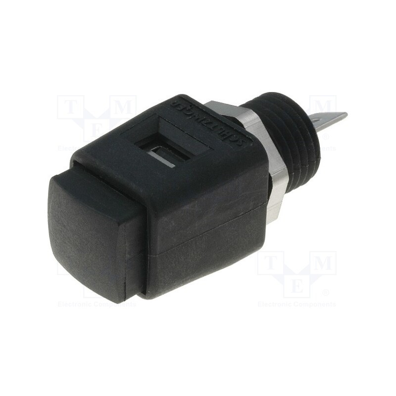 1 pcs x SCHu00dcTZINGER - ESD 498 / SW - Laboratory clamp, black, 70VDC, 16A, screw, nickel, polyamide