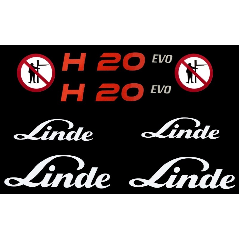 Linde h20 evo pictogram stickers set