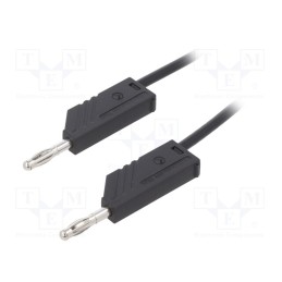 1 pcs x HIRSCHMANN T&M - MLN 50/2,5 SW - Test lead, 60VDC, 32A, with 4mm axial socket, Len: 0.5m, black