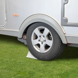 Wheel chock with handle attachment, white Intercamp