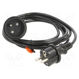 1 pcs x KEL - W-98433 - Extension lead, 3x1mm2, Sockets: 1, PVC, black, 3m, 10A, STANDARD