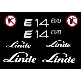 Linde e14 evo pictogram stickers set