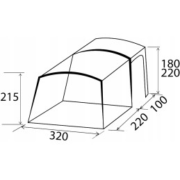 Vestibule inflatable tent drive away brunner trails lc 180 220 cm
