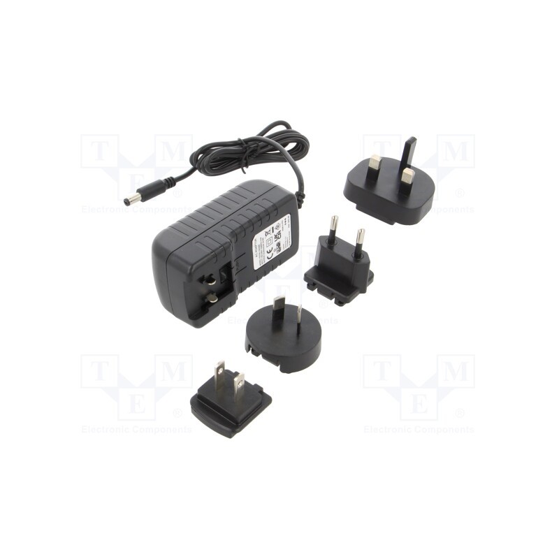 1 pcs x YINGJIAO - YSV25-1202000 - Power supply: switched-mode, plug, 12VDC, 2A, 24W, Plug: EU, 86.5%