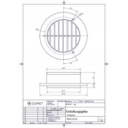 Ventilation grille 80mm