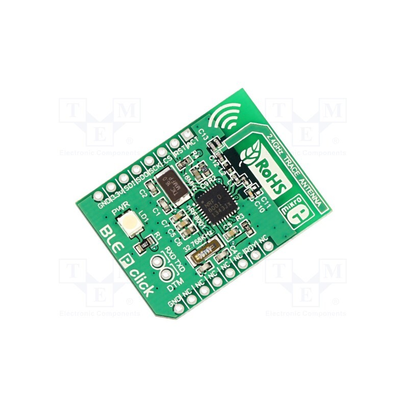 1 pcs x MIKROE - BLE P CLICK - Click board, Bluetooth, SPI, nRF8001, prototype board, 3.3VDC