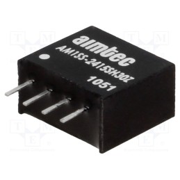 1 pcs x AIMTEC - AM1SS-2415SH30Z - Converter: DC/DC, 1W, Uin: 21.6÷26.4V, Uout: 15VDC, Iout: 67mA, SIP4