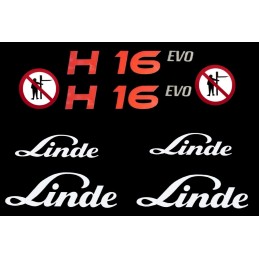Linde h16 evo pictogram stickers set