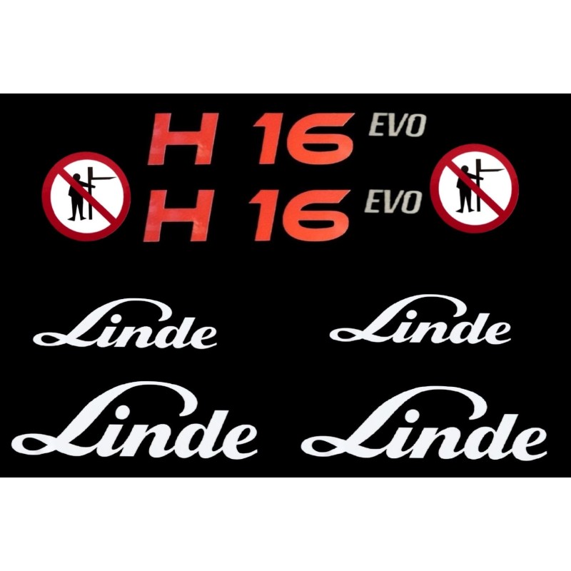 Linde h16 evo pictogram stickers set