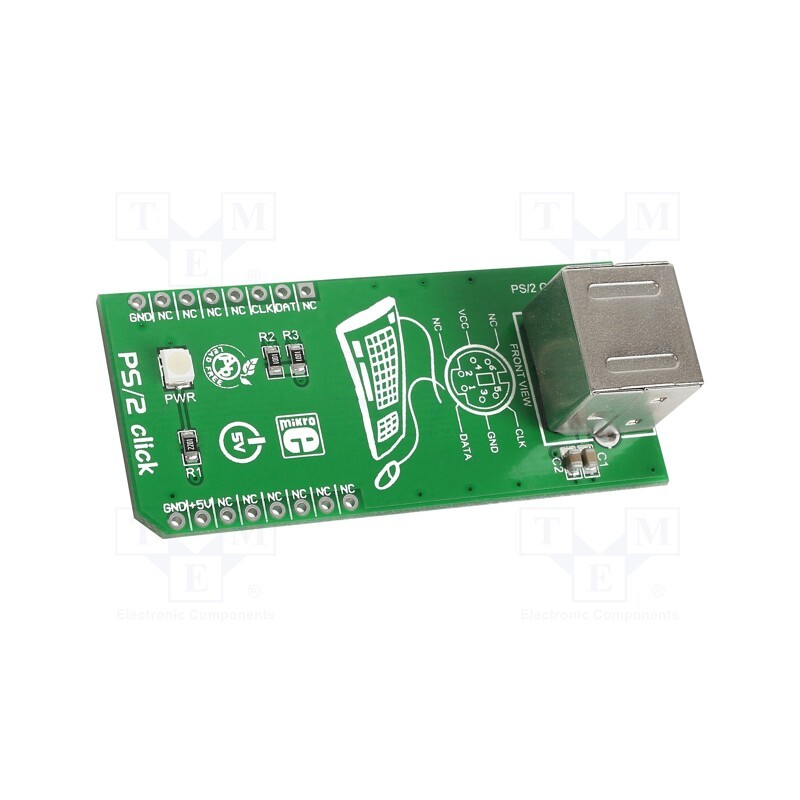 1 pcs x MIKROE - PS/2 CLICK - Click board, adapter, UART, prototype board, 5VDC