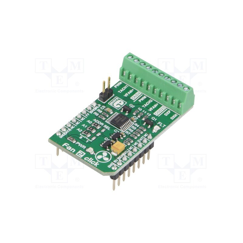 1 pcs x MIKROE - FAN 2 CLICK - Click board, fan controller, I2C, MAX31760, prototype board
