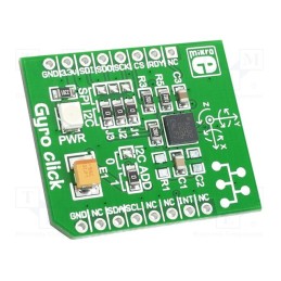 1 pcs x MIKROE - GYRO CLICK - Click board, gyroscope, I2C,SPI, L3GD20, prototype board, 3.3VDC