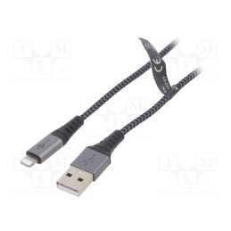 1 pcs x Goobay - 49269 - Cable, USB 2.0, Apple Lightning plug,USB A plug, 2m, 480Mbps