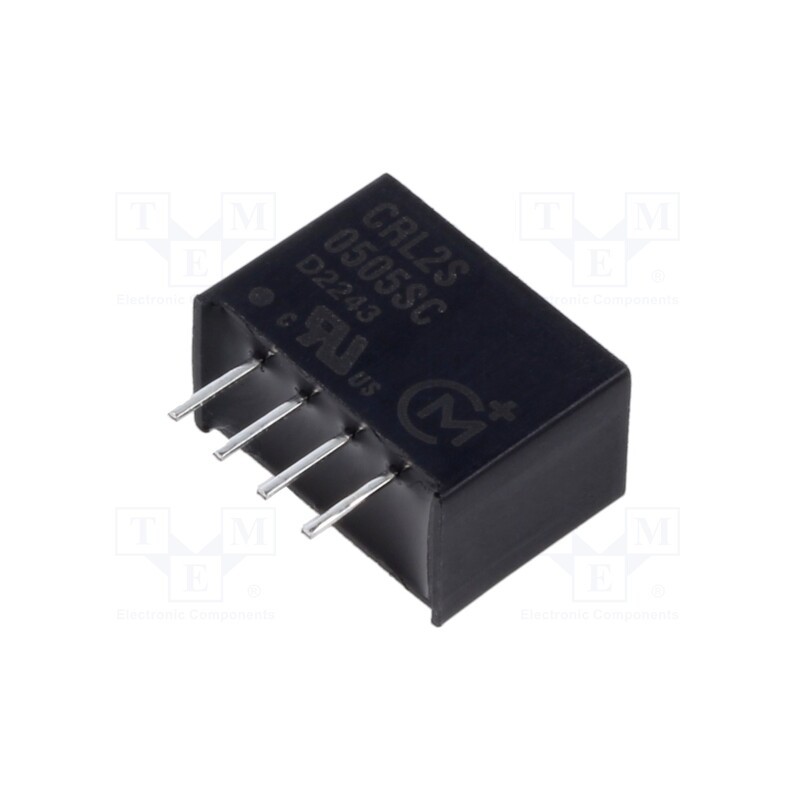 1 pcs x Murata Power Solutions - CRL2S0505SC - Converter: DC/DC, 2W, Uin: 4.5÷5.5V, Uout: 5VDC, Iout: 400mA, SIP