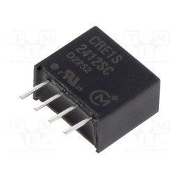 1 pcs x Murata Power Solutions - CRE1S2412SC - Converter: DC/DC, 1W, Uin: 21.6÷26.4V, Uout: 12VDC, Iout: 83mA, SIP