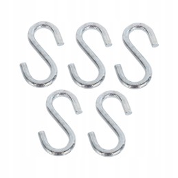 Hook type S 4mm 5pcs, galvanized steel