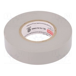 1 rol x PLYMOUTH - - - Tape: electrical insulating, W: 19mm, L: 20m, Thk: 0.18mm, grey, 260%