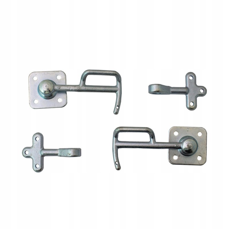 A set of locks for hooks and bolts for the left and right sides of the trailer