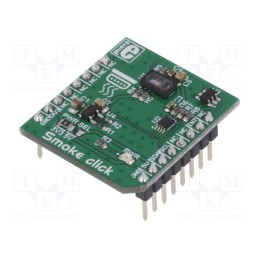 1 pcs x MIKROE - SMOKE CLICK - Click board, smoke sensor, I2C, MAX30105, prototype board