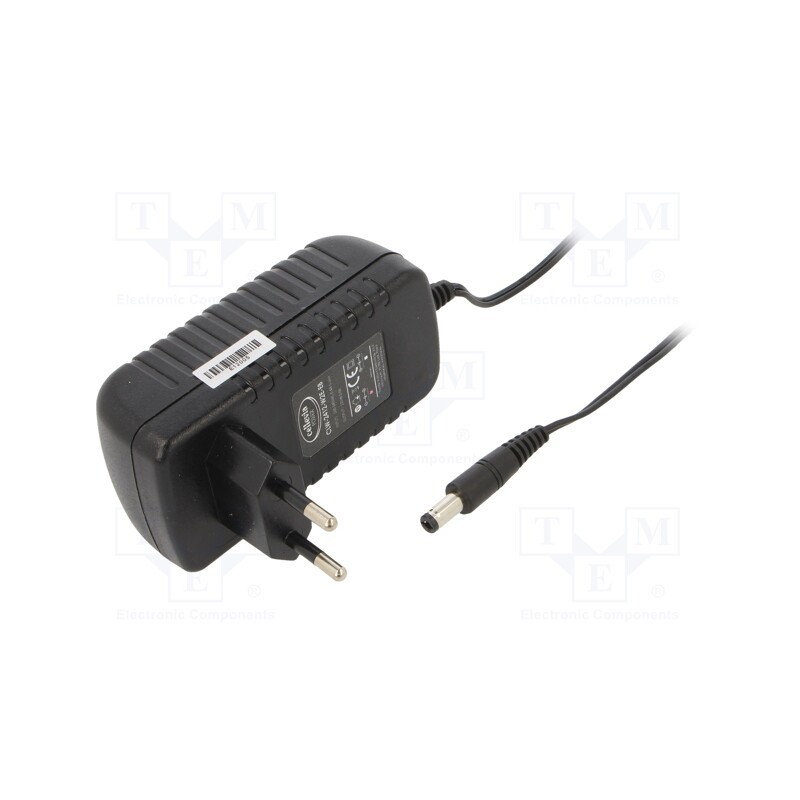 1 pcs x CELLEVIA POWER - CLW-2412-W2E-EB25 - Power supply: switched-mode, plug, 12VDC, 2A, 24W, Plug: EU, 86%