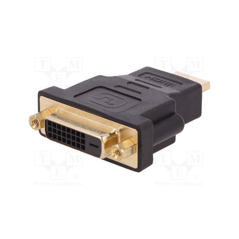 1 pcs x QOLTEC - 50515 - Adapter, DVI-D (24+1) socket,HDMI plug, black