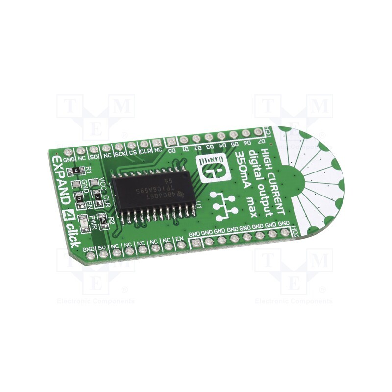1 pcs x MIKROE - EXPAND 4 CLICK - Click board, port expander, SPI, TPCIC6A595, prototype board