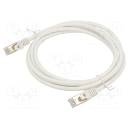 1 pcs x GEMBIRD - PP6A-LSZHCU-W-2M - Patch cord, S/FTP, 6a, solid, Cu, LSZH, white, 2m, 27AWG, Cablexpert