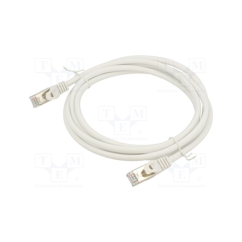 1 pcs x GEMBIRD - PP6A-LSZHCU-W-2M - Patch cord, S/FTP, 6a, solid, Cu, LSZH, white, 2m, 27AWG, Cablexpert
