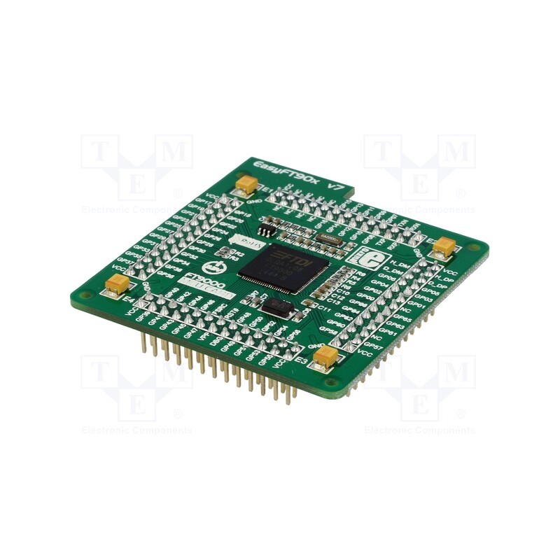 1 pcs x MIKROE - EASYFT90X V7 MCU CARD WITH FT900 QFN-100 - Multiadapter, pin strips, uC: FT900Q