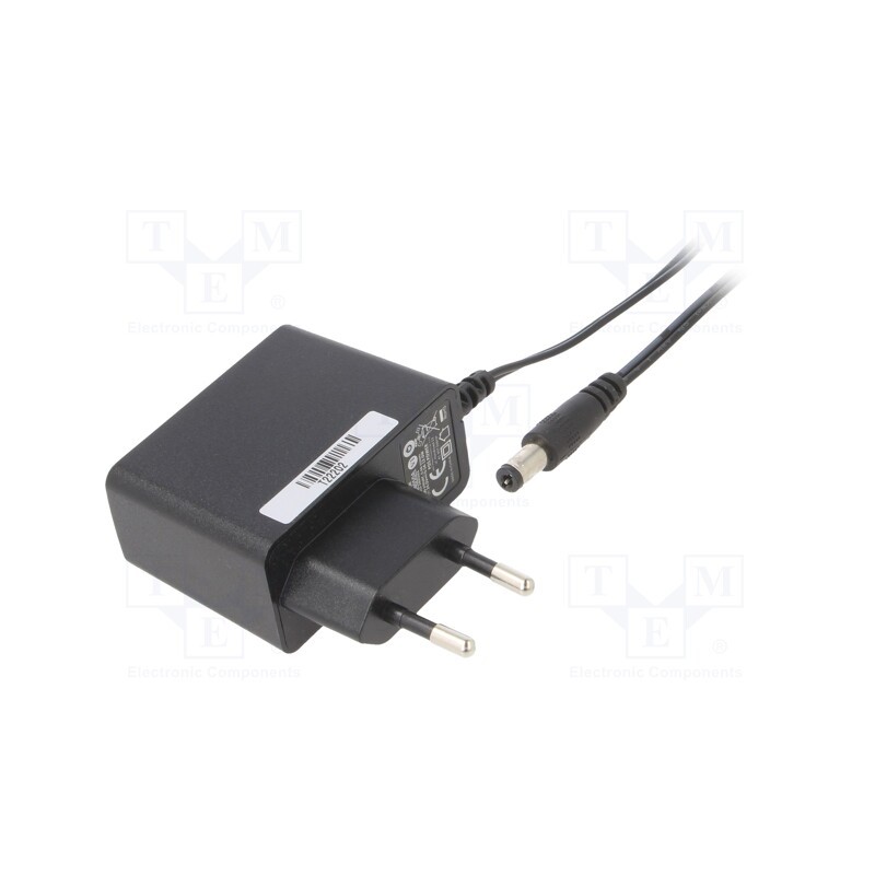 1 pcs x POS - POSC24050A - Power supply: switched-mode, plug, 24VDC, 0.5A, 12W, Plug: EU, black