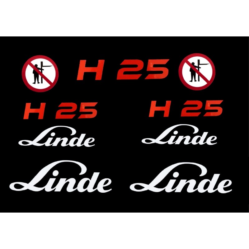 Linde h25 pictogram stickers set