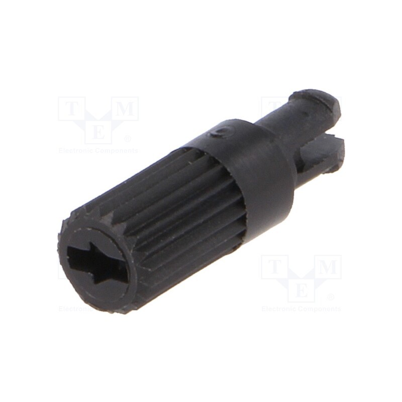 10 pcs x ACP - 14117-NE - Knob, shaft knob, black, h: 11.7mm, for mounting potentiometers