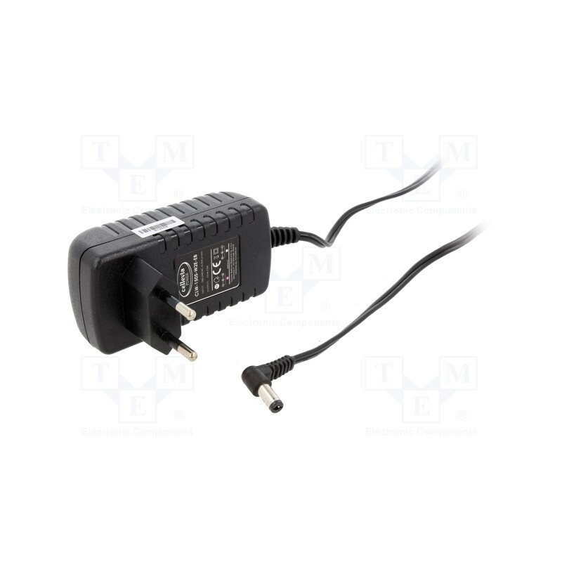 1 pcs x CELLEVIA POWER - CLW-1505-W2E-EB-L - Power supply: switched-mode, plug, 5VDC, 3A, 15W, Plug: EU, 82%