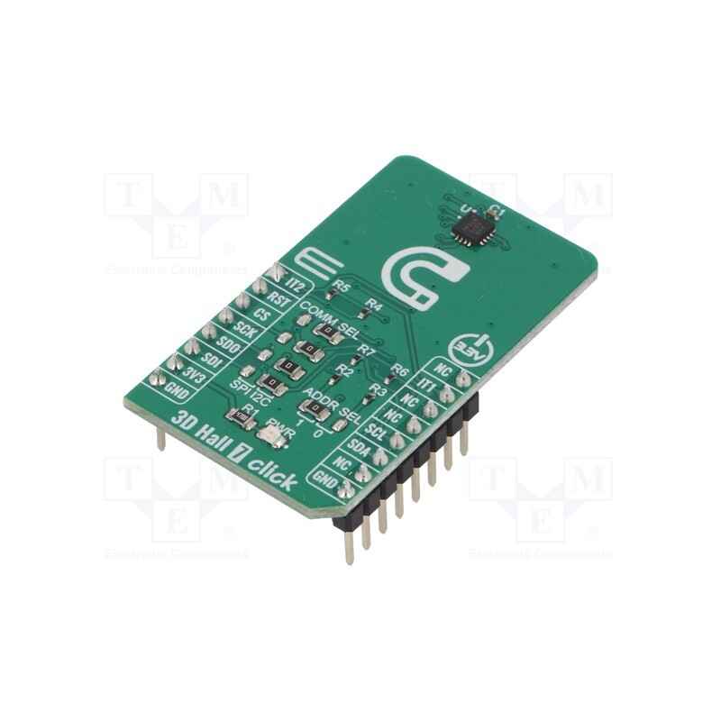 1 pcs x MIKROE - 3D HALL 7 CLICK - Click board, Hall sensor, I2C,SPI, AK09970N, prototype board