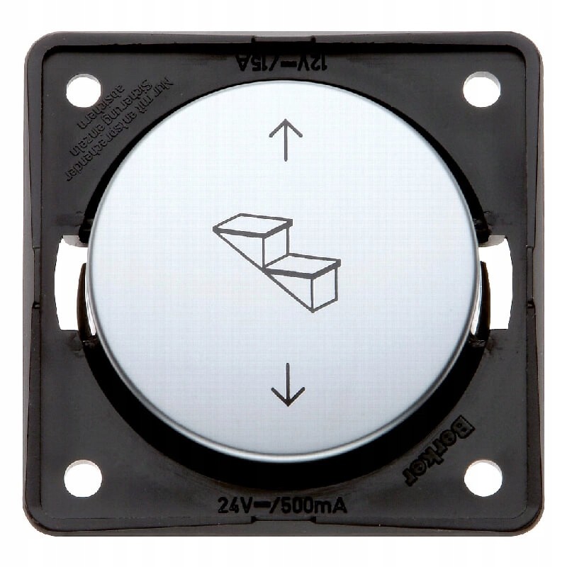 Berker step extension button for a camper