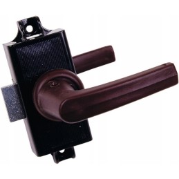 Lock, handle for bathroom door, brown camper