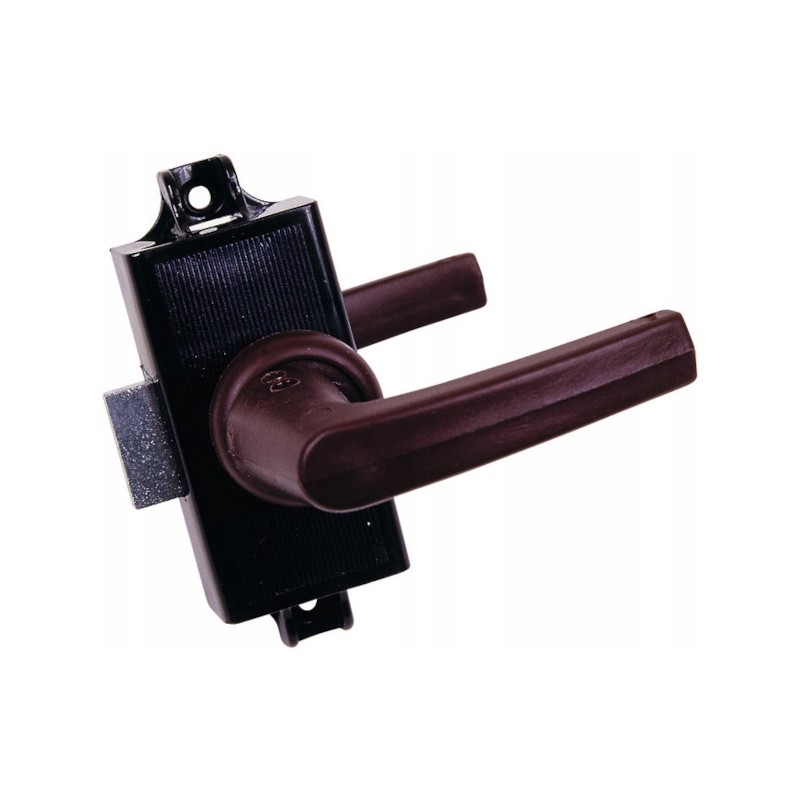 Lock, handle for bathroom door, brown camper