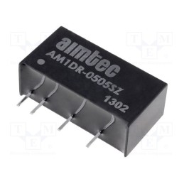 1 pcs x AIMTEC - AM1DR-0505SZ - Converter: DC/DC, 1W, Uin: 4.5÷5.5V, Uout: 5VDC, Iout: 200mA
