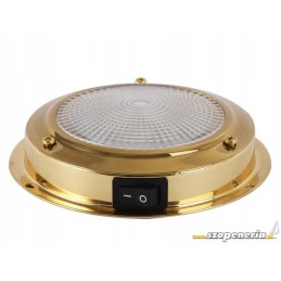 Cabin lamp ceiling lamp 12v LED, round, brass