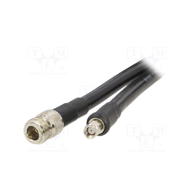 1 pcs x QOLTEC - 57028 - Cable, 50Ω, 5m, N female,RP-SMA male, PE, black