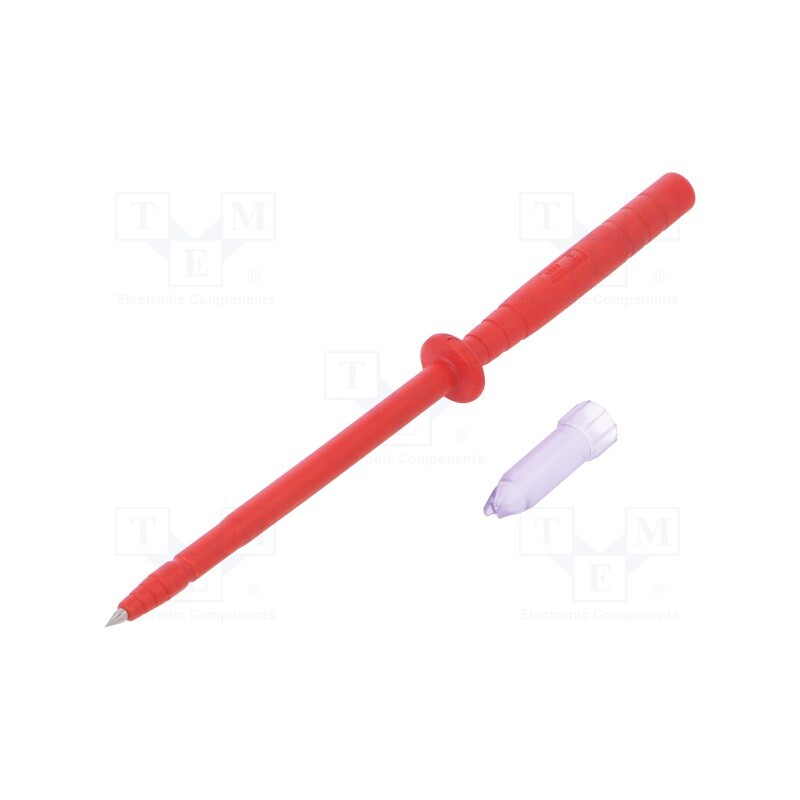 1 pcs x STu00c4UBLI - 24.0235-22 - Test probe, 1A, red, Socket size: 4mm, Overall len: 122mm