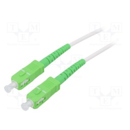 1 pcs x Goobay - 59604 - Fiber patch cord, OS2, SC/APC,both sides, 20m, LSZH, white