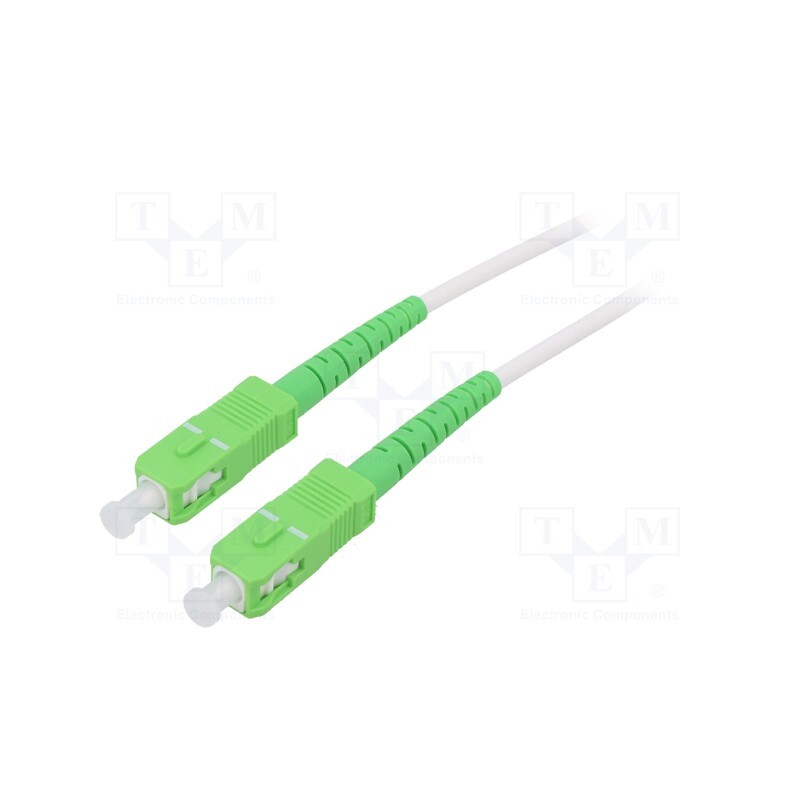1 pcs x Goobay - 59604 - Fiber patch cord, OS2, SC/APC,both sides, 20m, LSZH, white