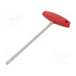 1 pcs x WIHA - 917 - Wrench, hex key, HEX 5mm, Overall len: 182mm, Kind of handle: T