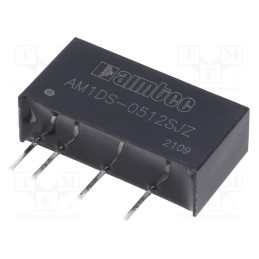 1 pcs x AIMTEC - AM1DS-0512SJZ - Converter: DC/DC, 1W, Uin: 4.5÷5.5V, Uout: 12VDC, Iout: 83mA, SIP7
