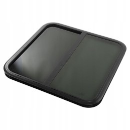 Rv sliding window 800x800 mm black trailer
